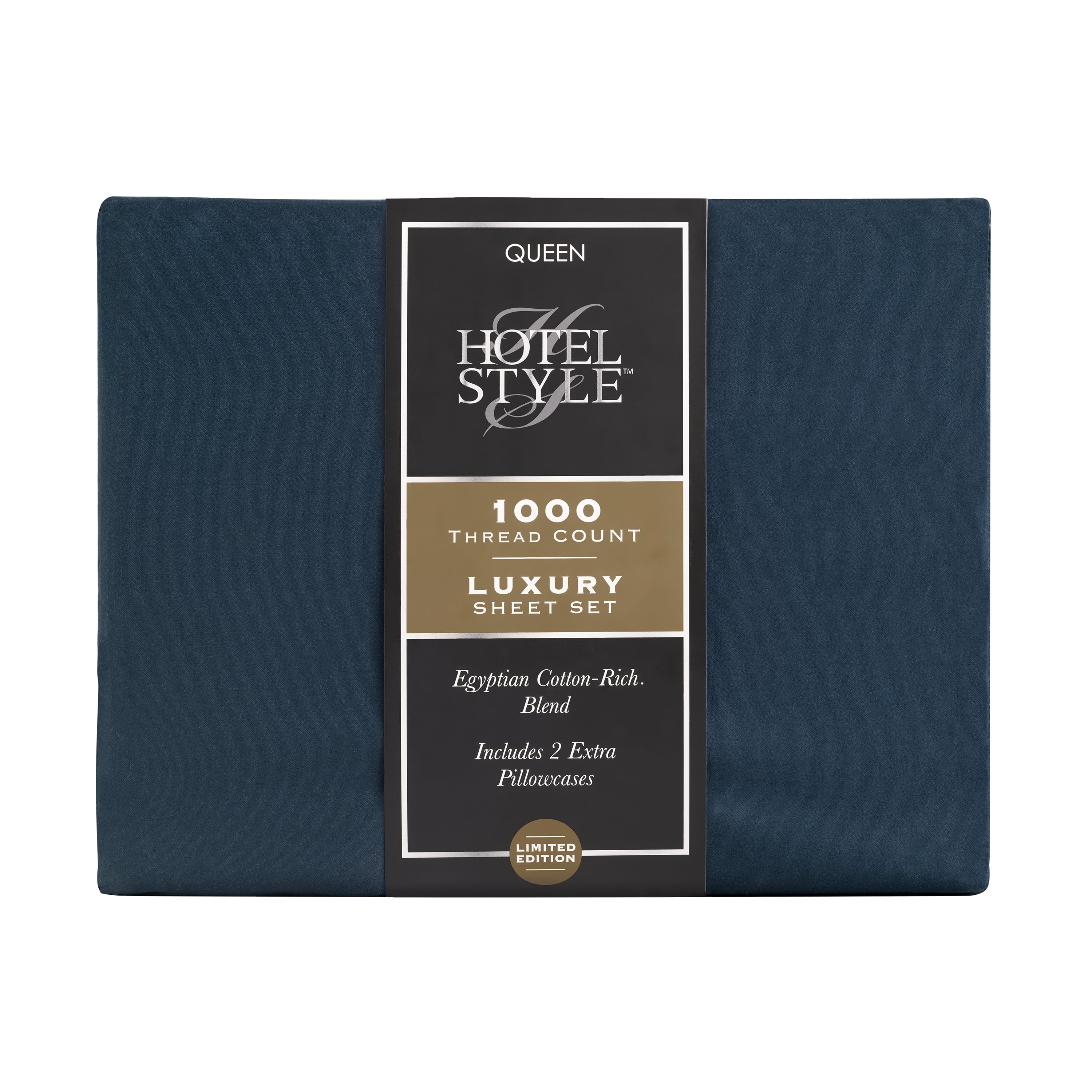 Hotel Style 1000 Tread Count Blue Cove Egyptian Cotton Luxury Bed Sheet Set, Queen