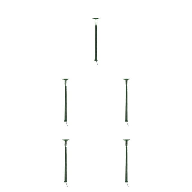 QualitChoice Model Railway Lamp Moss Outdoor Scenery Mini-Size LED Metal Lamppost Garden Ladder Streetlights Crafts Accessories Green (Warm Light) 5Set