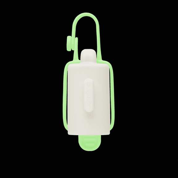 Woofpanion Dog Poop Bag Dispenser with 15 Unscented Waste Bags, Glow in the Dark