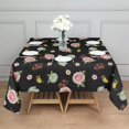 thumbnail image 3 of Pioneer Flower Floral Print Pattern Square Tablecloth, Waterproof Wipeable Spillproof Washable Table Cover for Home Kitchen Party Decor, 52"x52", 3 of 6