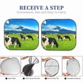 thumbnail image 6 of Windshield Sun Shade, Grazing Cows Mountain View Foldable Car Sun Shade Windshield for Front, 2 Pieces, 6 of 7