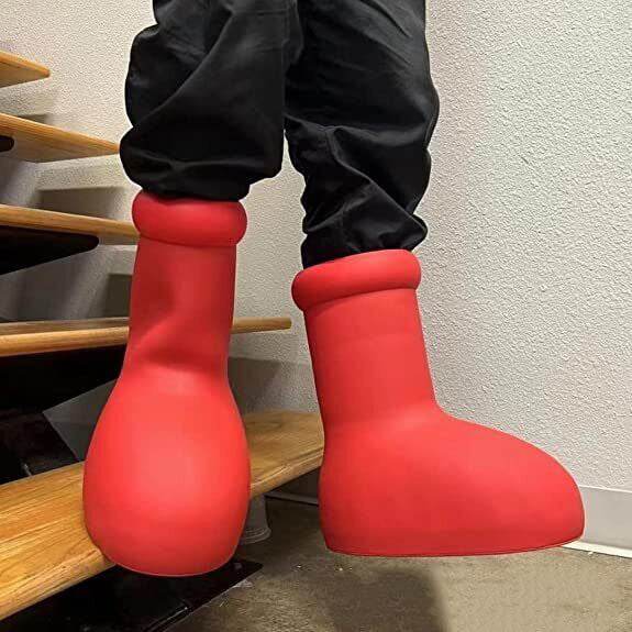 Big Red Astro Boy Fashion Trend Big Red Boots Anime Creative Big Red Shoes - Walmart.com