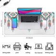 thumbnail image 5 of Long Mouse Pads for Desk,Multicolor Ethnic Geometric Border Desk Mats on Top Of Desks, Desk Mouse Pad Extra Large with 3mm Non-Slip Base and Stitched Edge for Gaming,Work,Home 35.4"x15.7", 5 of 5