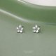 thumbnail image 5 of Plum Blossom Earrings, Women's S999 Pure Silver Versatile Hollow-out Flower Solid Silver Earrings, 5 of 5