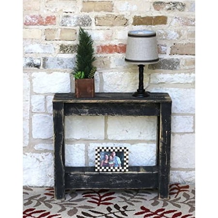 Rustic Black Side Table$$Furniture