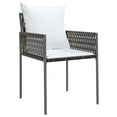 thumbnail image 3 of vidaXL 7 Piece Garden Dining Set with Cushions Poly Rattan and Steel, 3 of 5
