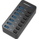 thumbnail image 2 of Concentrador Sabrent 3.0 USB 36W de 7 puertos con interruptores de ali SABRENT Concentrador USB, 2 of 2