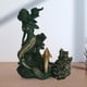 thumbnail image 3 of Soporte para botella de vino de sirena, estante para una sola botella, soporte para estatua de sirena, estante para vino y escultura, decoración de me Verde Sunnimix soporte para botellero, 3 of 8