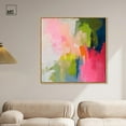 thumbnail image 3 of Dynamic Roughness Canvas Modern Colorful Print by Art Remedy, Gold Frame, 40" x 40", 3 of 7
