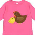thumbnail image 4 of Inktastic Hen and Chick Farm Animals Boys or Girls Long Sleeve Toddler T-Shirt, 4 of 5