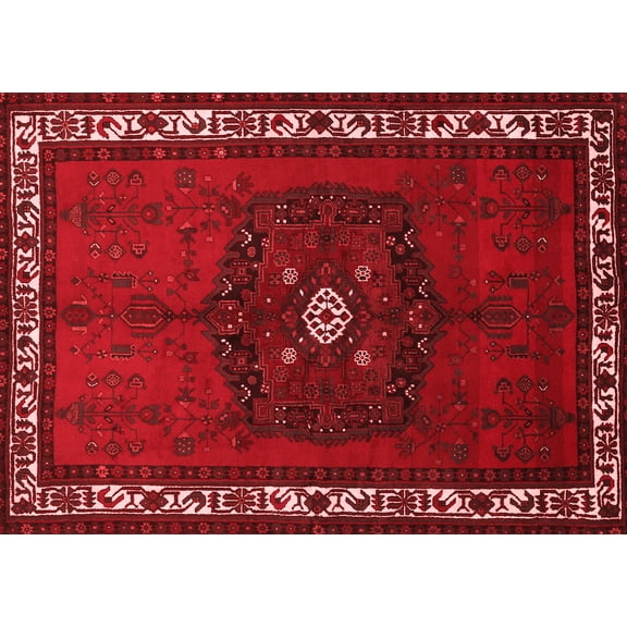 Ahgly Company Indoor Rectangle Persian Red Traditional Area Rugs, 7' x 9'