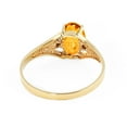 thumbnail image 2 of Galaxy Gold 14K Yellow Gold 0.76 Carat Genuine Diamonds and Natural Oval-Shaped Citrine Ring - November Birthstone - Warmth & Prosperity - Sizes 5.5 to 11 - Fine Jewelry for Women, 2 of 3