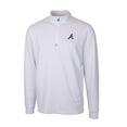 thumbnail image 2 of Men's Cutter & Buck  White Atlanta Braves Traverse Stretch Quarter-Zip Pullover Top, 2 of 3