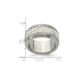 thumbnail image 4 of Mens Titanium and Sterling Silver 11mm Pattern Leaf Inlay Band Ring for Men, 4 of 6