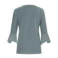 thumbnail image 5 of Aloohaidyvio Tops Fashion Women Summer 3/4 Sleeve Cardigan Solid Color Casual Blouse Tops, 5 of 5