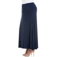 thumbnail image 2 of 24/7 Women's Plus Size Comfort Apparel Womens Comfortable Fit Elastic Waist Plus Size Maxi Skirt, 2 of 4