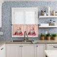 thumbnail image 6 of Merry Christmas Kitchen Curtains and Valances Set, Santa with Gift Rod Pocket Window Valance 18 Inch Window Curtain Panels for Living Room Bedroom Laundry, 27.5x24in, 3 Pieces, 6 of 7