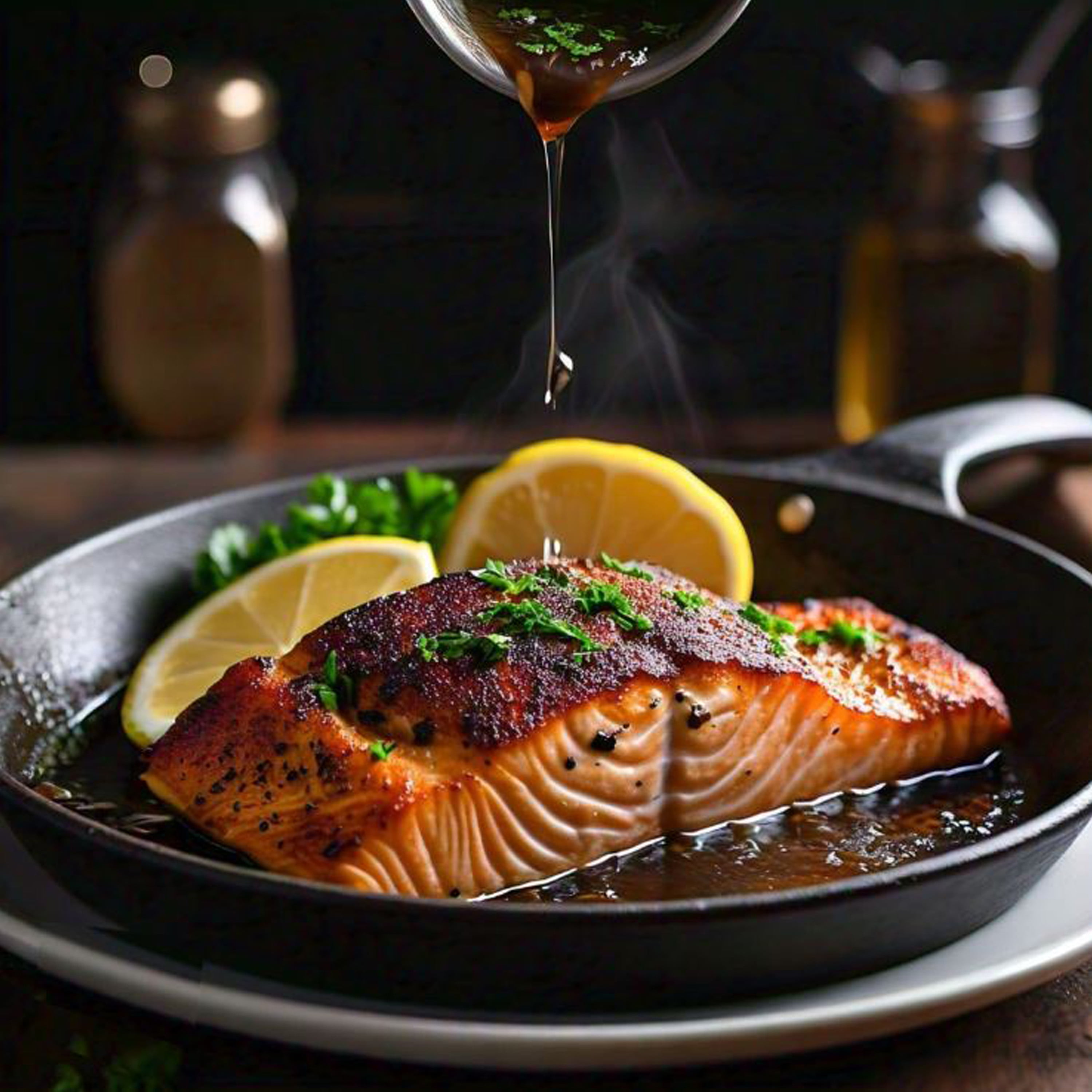 Marketside Blackened Atlantic Salmon, 1 lb Bag (Frozen)