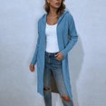 thumbnail image 2 of Enjoytime Fall Winter Long Cardigans for Women Long Sleeve Open Front Hooded Knit Coat Warm Cozy Casual Oversized Outerwear with Pockets, 2 of 6