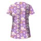 thumbnail image 4 of Blusa con cuello en V de manga corta para mujer, uniforme con bolsillos estampados de Pascua, blusa de enfermería Pompotops hkajfhjk462019, 4 of 4