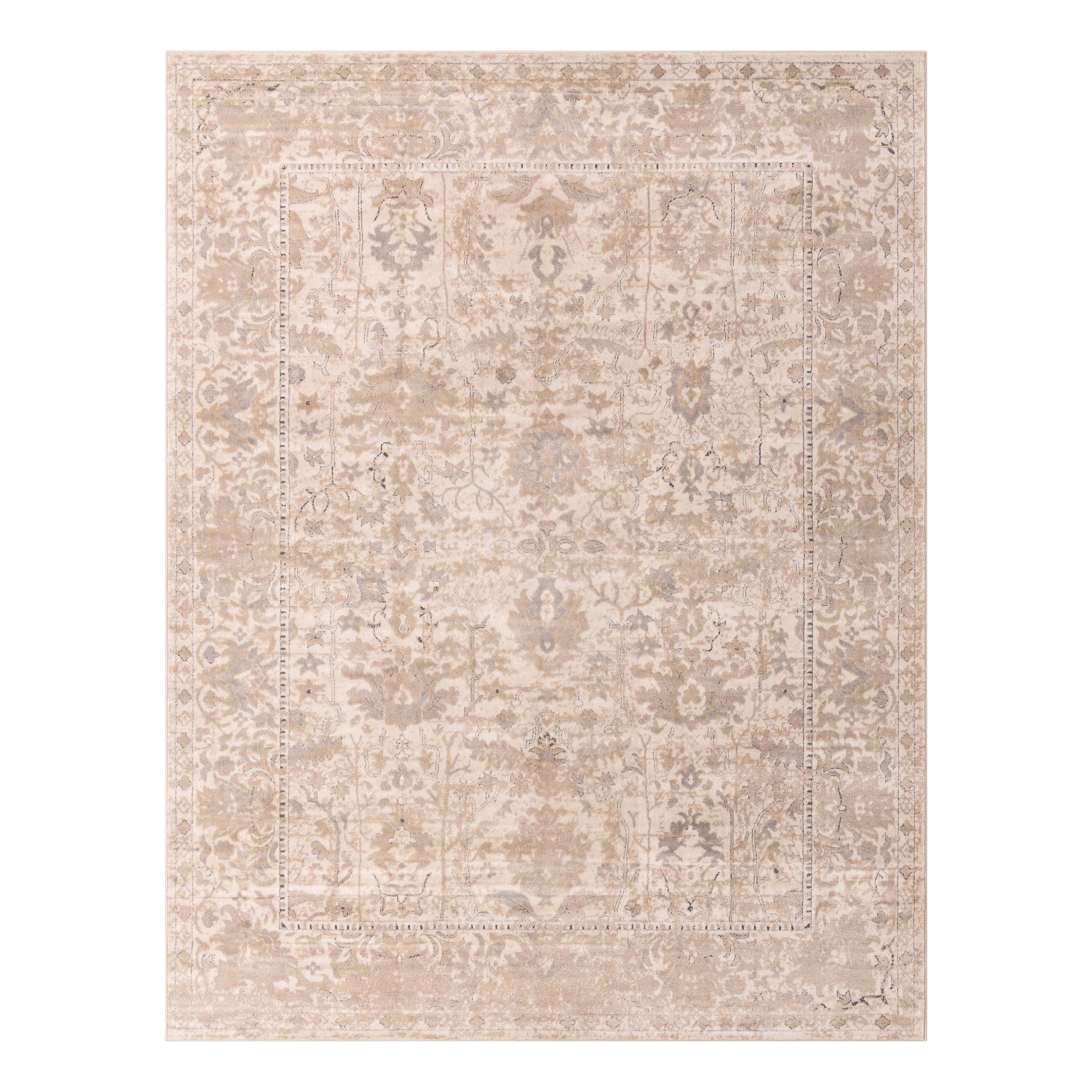 Unique Loom Portland Teppich Läufer 60x180 Cm - Blau/Beige, Polypropylen/Polyester, Maschinell Gewebt, Für Wohnzimmer & Flur