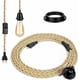 thumbnail image 1 of Lámpara de araña de cuerda vintage con casquillo E27, cable de 4,6 m e interruptor, perfecta para iluminación colgante (bombilla no incluida), 1 of 5