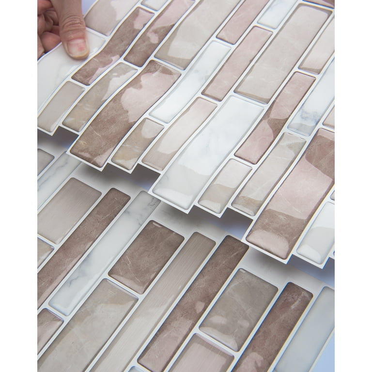 Art3d Iced Coffee 12 in. x 12 in. Peel and Stick Wall Tile Backsplash (10-Pack) Art3d Iced Coffee 12 in. x 12 in. Peel and Stick Wall Tile Backsplash (10-Pack)
