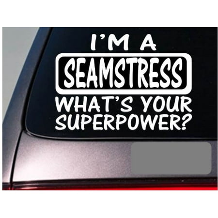 I'm a seamstress sticker decal *E173* quilt thread needle stand