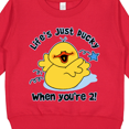 thumbnail image 3 of Inktastic Life's Ducky 2nd Birthday Toddler Sweatshirt, 3 of 4