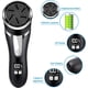 thumbnail image 2 of Lima eléctrica para pies, juegos de pedicura para eliminar durezas, recargable por USB, resistente al agua, con 2 cabezales de pulido de repuesto, kit de pedicura profesional (negro), 2 of 3