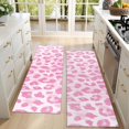 thumbnail image 4 of Kitchen Rugs Sets Of 2,Pink and Pink Of Leopard Print Anti Fatigue Kitchen Mat Rugs Non Slip Washable,Decorative Kitchen Floor Mats for Kitchen,Sink,Laundry,17"X47", 4 of 5