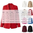 thumbnail image 3 of Women's Single Button Blazer Notched Lapel Long Sleeve Suit Jacket Solid Color formal office Business Casual Suit Coat for Ladies Beige, 3 of 7