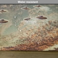 thumbnail image 6 of Ambesonne Outer Space Place Mats Set of 4, UFOs in Cloudy Sky, Standard Size, Multicolor, 6 of 6