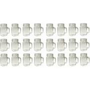 Mason Jar Glass Mugs with Handles Pint Size (16 ounce, 473 mL) Regular Mouth 24 Pieces
