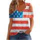 thumbnail image 2 of Fiudx Liquidación de Ofertas Flash Camiseta Sexy de Verano para Mujer, Blusa con Hombros Descubiertos, Cuello En V, Manga Corta, Camisetas Sólidas, 2 of 5