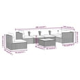 thumbnail image 4 of vidaXL 7 Piece Garden Lounge Set with Cushions Poly Rattan Grey, 4 of 5