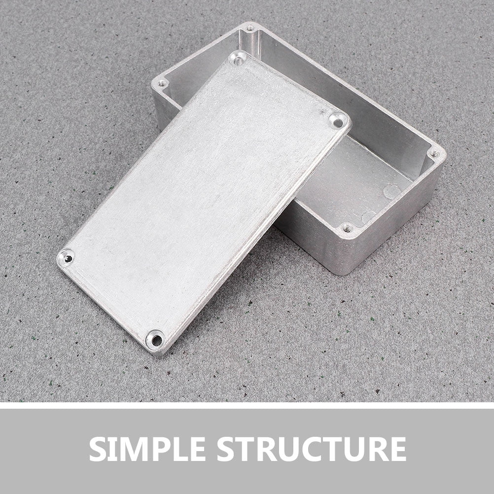 FRCOLOR Guitar Enclosure Aluminum Shell 18.80X12.00X3.70CM Silver