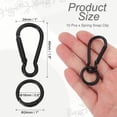 thumbnail image 2 of Uxcell 10 Pcs Clip de Resorte, Gancho de Llave de Resorte con Anillo O, Clips de Llave de Color Caramelo Multipropósito para Manualidades de Lanyard, Camping y Mochilas, Negro, 2 of 7