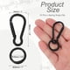 thumbnail image 2 of Uxcell 10 Pcs Clip de Resorte, Gancho de Llave de Resorte con Anillo O, Clips de Llave de Color Caramelo Multipropósito para Manualidades de Lanyard, Camping y Mochilas, Negro, 2 of 7