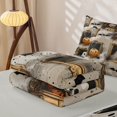 thumbnail image 5 of Feelyou Spooky Halloween Ghost Zipper Twin Comforter Sets with Fitted Sheet and 2 Pillowcases, Kawaii Gothic Bat Skull Zipper Bedding Set, Gray Reversible, 4-Piece, 5 of 7