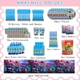 thumbnail image 3 of Birthday Party Supplies for 10 Guest,185Pcs Birthday Decorations Includes Tablecloth, Birthday Banner, Cupcake Toppers, Balloons, tableware, Stickers, Candy Box,Blowouts,Foil Balloon, 3 of 7