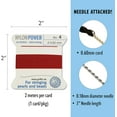 thumbnail image 2 of Griffin Nylon Bead Cord Perlseide – Garnet Color – Size 4 (0.60mm) – 2 meters per card – Stainless Steel Needle Attached – For Knotting Pearls, Gemstones, Crystals and Beads, 2 of 7