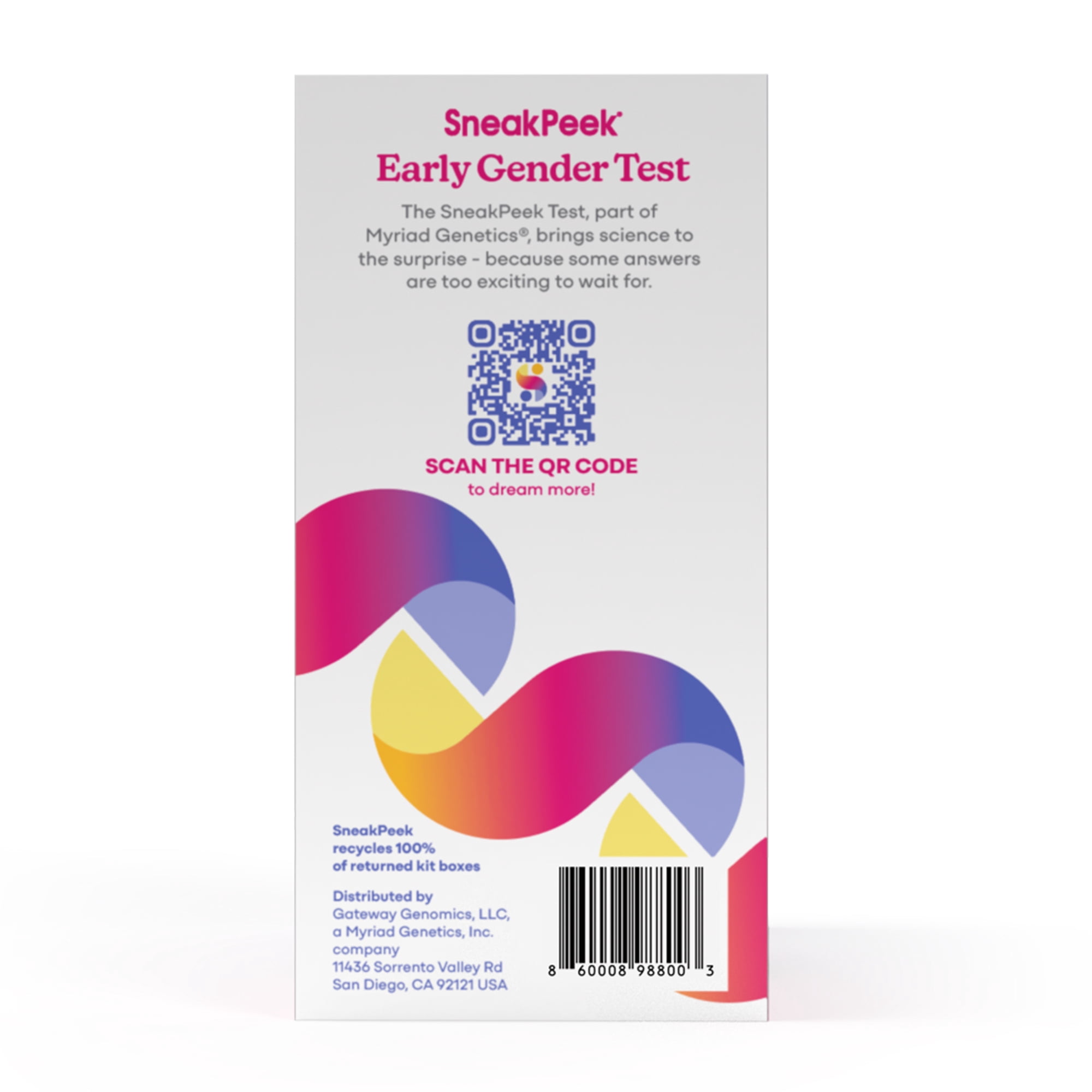 (2 pack) SneakPeek Early Gender Test Kit - Over 99% Accuracy at 6-Weeks - Lab Fee Required, 1 Kit