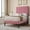 pink, variant on Ataucjin Queen Bed Frame with Crystal Diamond Tufted Upholstered Headboard,Velvet Platform Bed with Sturdy Wood Slats, No Box Spring Needed, Easy Assembly, Noise-Free