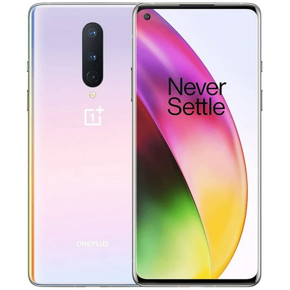 OnePlus 8 - Téléphone Intelligent 5G - RAM 8 Go / Mémoire Interne 128 Go - Écran OLED - 6,55 Pouces - 2400 x 1080 pixels - 3x Caméras Arrière 48 MP, 2 MP, 16 MP - Caméra avant 16 MP - T-Mobile - interstellar glow