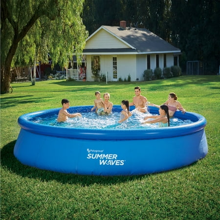 Summer Waves® 15 ft Quick Set® Ring Pool, with 600 gph filter pump, GFCI, Type D filter (Best Home Pools In The World)