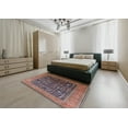 thumbnail image 4 of Ahgly Company Indoor Square Mid-Century Modern Camel Brown Oriental Area Rugs, 5' Square, 4 of 6