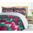 thumbnail image 5 of Ambesonne Floral Duvet Cover Sets, Abstract Tulips Flowers, 2-King, Jade Green and Red, 5 of 7