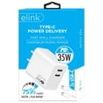 thumbnail image 3 of Elink - Chargeur Mural Rapide, Double Ports USB-C 3.0, 35W, Blanc, 3 of 3