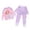 Pink4, variant on Piomll Girls Swimsuits 2 Pcs Cute Cartoon Print Sun Kids Beachwear